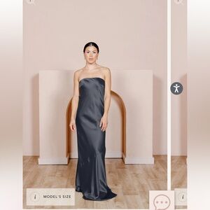 REVELRY LEO SATIN DRESS BLACK SIZE 2